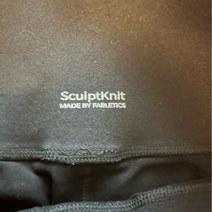 Fabletics black workout pants with side pockets